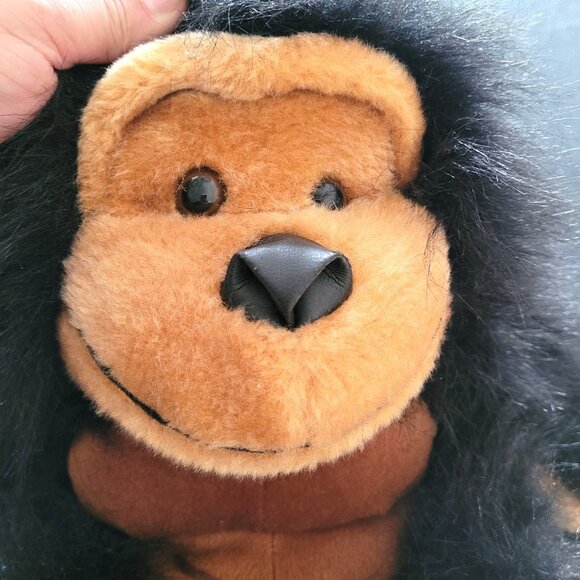 Large Soft Plush 14" Sitting Gorilla Stuffed Animal by Toy Factory - Picture 8 of 10